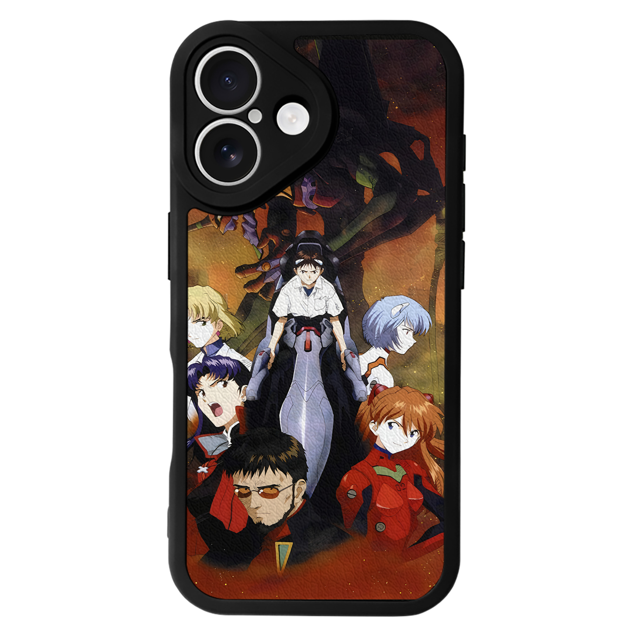 （画像用） EVA 新世紀エヴァンゲリオン 【iPhone 16シリーズ対応】シリコンスマホケース（レザー調） 材質：シリコン